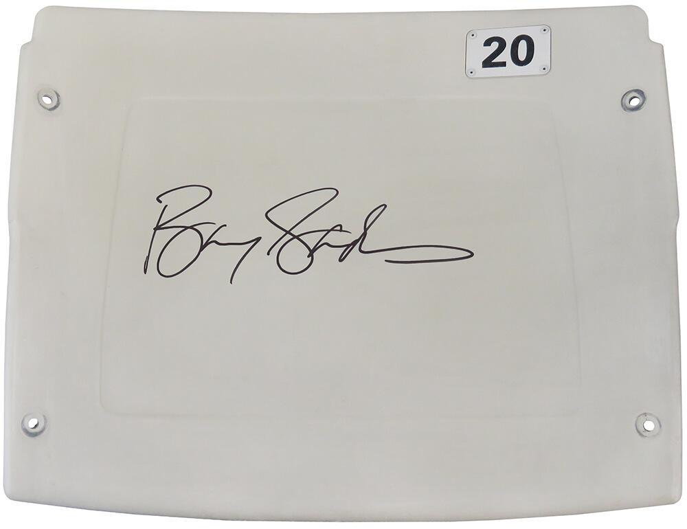 Barry Sanders Autographed Pontiac Silverdome Seatback — Seat #20 — Detroit Lions