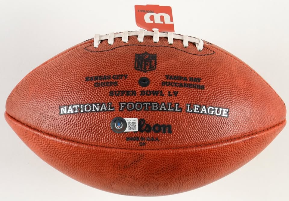 Tom Brady Signed Official Super Bowl LV "The Duke" Football — Buccaneers vs. Chiefs — Beckett COA + Full LOA
