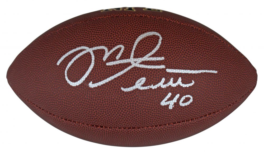 Mike Alstott Signed Wilson NFL Football - Beckett