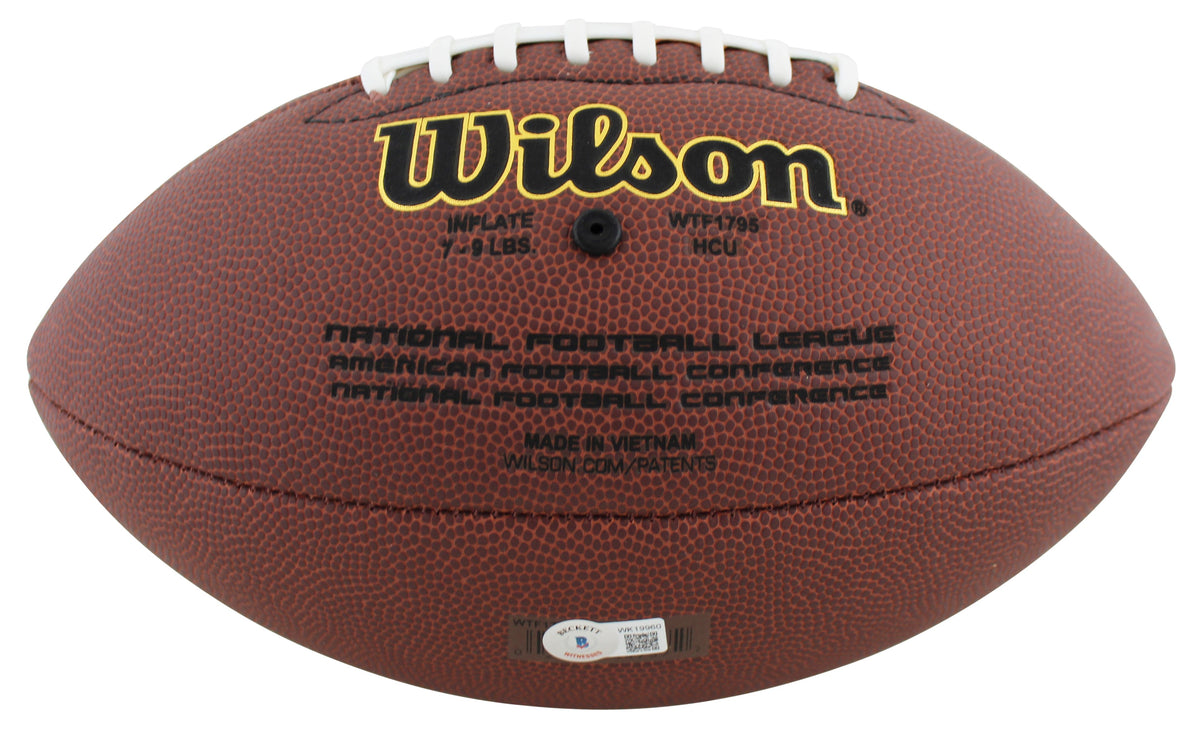 Mike Alstott Signed Wilson NFL Football - Beckett