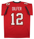 Trent Dilfer Signed Tampa Bay Buccaneers CUSTOM Red #12 Jersey - Beckett